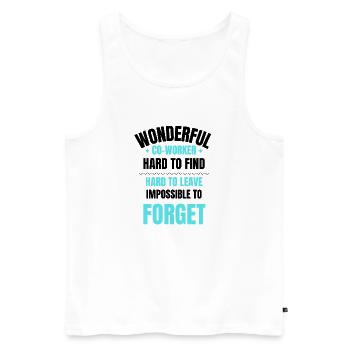 Abschiedsgeschenk eines Kollegen - Männer Premium Bio Tank Top - Weiß - Vorne - Michal (187cm)