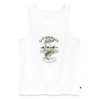 Altersangel-Ruhestand - Männer Premium Bio Tank Top - Weiß - Vorne - Michal (187cm)