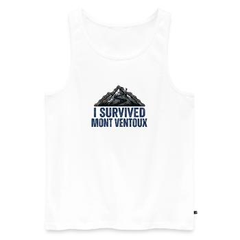 Ich habe Mont Ventoux Radkunst überlebt - Männer Premium Bio Tank Top - Weiß - Vorne - Michal (187cm)