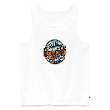 Komfortzone Heute Nicht - Männer Premium Bio Tank Top - Weiß - Vorne - Michal (187cm)