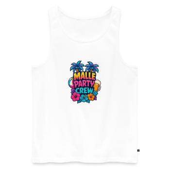 Malle Party Crew Tropen-Party - Männer Premium Bio Tank Top - Weiß - Vorne - Michal (187cm)