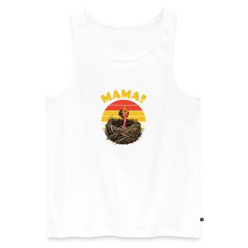 Mama Hungry Baby Bird - Men's Premium Organic Tank Top - white - Front - Michal (187cm)