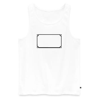 Pixel Rahmen Grafik - Männer Premium Bio Tank Top - Weiß - Vorne - Michal (187cm)