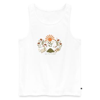 Take Time To Grow – Sonnenpfad - Männer Premium Bio Tank Top - Weiß - Vorne - Michal (187cm)