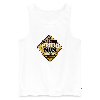 Proud Mom Mode aktiviert - Männer Premium Bio Tank Top - Weiß - Vorne - Michal (187cm)