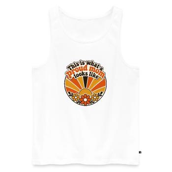 Stolze Mutter - Männer Premium Bio Tank Top - Weiß - Vorne - Michal (187cm)