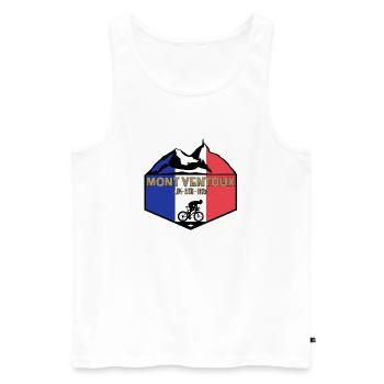 Mount Ventoux Deluxe - Männer Premium Bio Tank Top - Weiß - Vorne - Michal (187cm)
