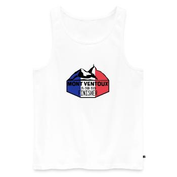 Mont Ventoux Finisher - Männer Premium Bio Tank Top - Weiß - Vorne - Michal (187cm)