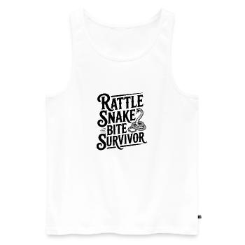 Überlebender des Klapperschlangenbisses - Männer Premium Bio Tank Top - Weiß - Vorne - Michal (187cm)