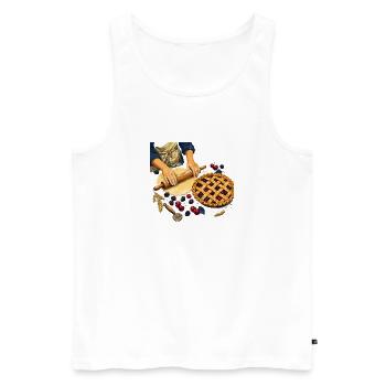 Rustikaler Fruchtkuchen - Männer Premium Bio Tank Top - Weiß - Vorne - Michal (187cm)