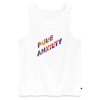Punk Anxiety Neon-Splash - Männer Premium Bio Tank Top - Weiß - Vorne - Michal (187cm)