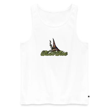 Wild & Wise Nature Wappen - Männer Premium Bio Tank Top - Weiß - Vorne - Michal (187cm)