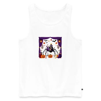 Vampirspinnenkönig Halloween - Männer Premium Bio Tank Top - Weiß - Vorne - Michal (187cm)