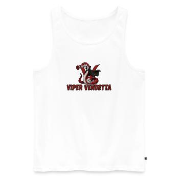 Viper Vendetta Cobra Red - Men's Premium Organic Tank Top - white - Front - Michal (187cm)