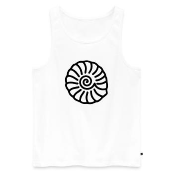 Fossil - Männer Premium Bio Tank Top - Weiß - Vorne - Michal (187cm)