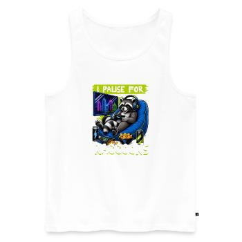 Gamer Gaming Cat Video Game - Männer Premium Bio Tank Top - Weiß - Vorne - Michal (187cm)