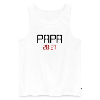 Baby Papa 2027 - Männer Premium Bio Tank Top - Weiß - Vorne - Michal (187cm)
