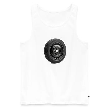 Car Wheel - Männer Premium Bio Tank Top - Weiß - Vorne - Michal (187cm)