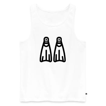 tauchen - Männer Premium Bio Tank Top - Weiß - Vorne - Michal (187cm)