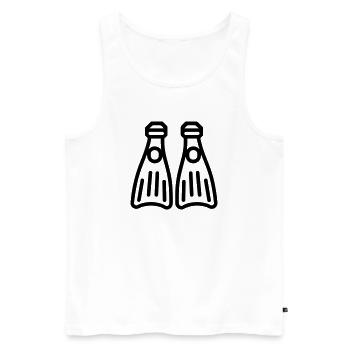 Tauchflossen - Männer Premium Bio Tank Top - Weiß - Vorne - Michal (187cm)