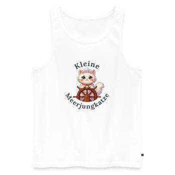 Kleine Meerjungkatze - Baby Katze - Männer Premium Bio Tank Top - Weiß - Vorne - Michal (187cm)