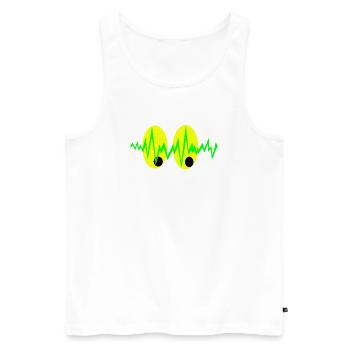 Pulsierende Augen Elektro Muster - Männer Premium Bio Tank Top - Weiß - Vorne - Michal (187cm)