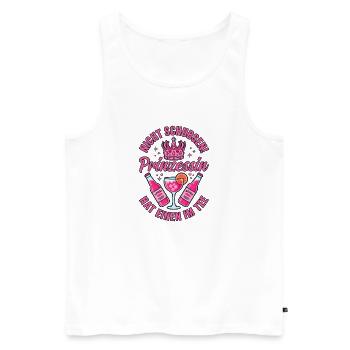 Nicht schubsen Prinzessin hat einen im Tee - Männer Premium Bio Tank Top - Weiß - Vorne - Michal (187cm)