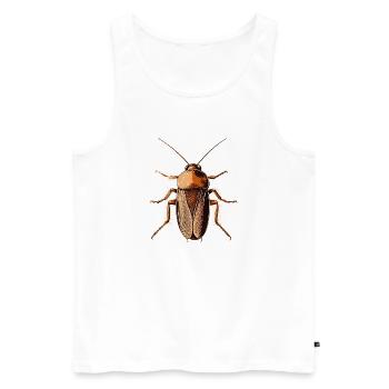 cafards insectes cafards cafards cafards - Débardeur bio Premium Homme - blanc - Devant - Michal (187cm)