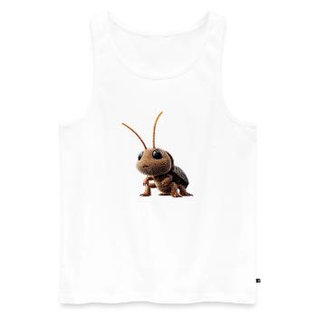 cafards insectes cafards cafards cafards - Débardeur bio Premium Homme - blanc - Devant - Michal (187cm)