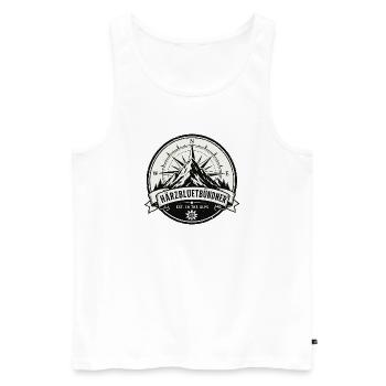 Bündner - Männer Premium Bio Tank Top - Weiß - Vorne - Michal (187cm)