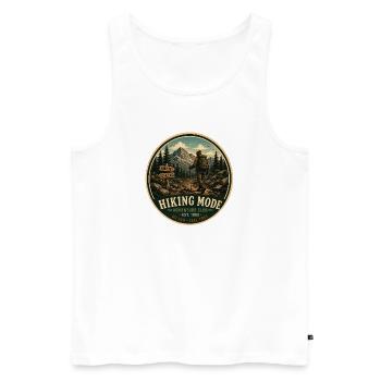 Mode randonnée Vintage Adventure Graphique - Débardeur bio Premium Homme - blanc - Devant - Michal (187cm)