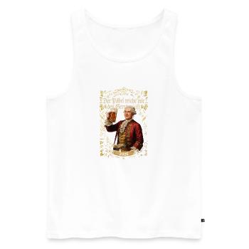  Der Röbel Reiche Mir Den Gerstensaft Bier 2026 - Männer Premium Bio Tank Top - Weiß - Vorne - Michal (187cm)