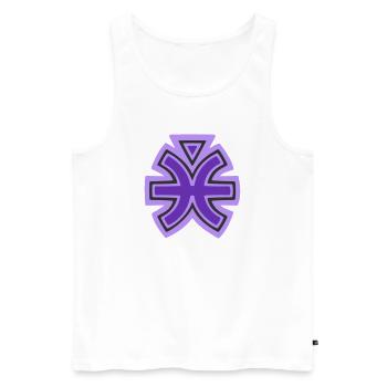 Fische- und Wasserstammessymbol - Männer Premium Bio Tank Top - Weiß - Vorne - Michal (187cm)