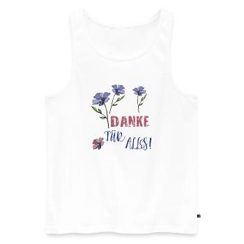 Danke Für Alles  - Männer Premium Bio Tank Top - Weiß - Vorne - Michal (187cm)