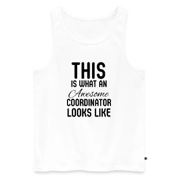 Koordinator, Kollege, Admin-Manager, Geschenk - Männer Premium Bio Tank Top - Weiß - Vorne - Michal (187cm)