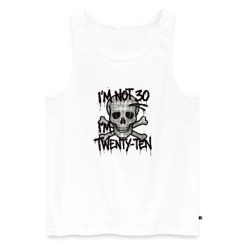 I'm not 30 Im 20 Ten Birthday - Männer Premium Bio Tank Top - Weiß - Vorne - Michal (187cm)
