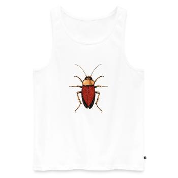 cafards insectes cafards cafards cafards - Débardeur bio Premium Homme - blanc - Devant - Michal (187cm)