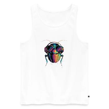 cafards insectes cafards cafards cafards - Débardeur bio Premium Homme - blanc - Devant - Michal (187cm)