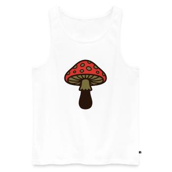 Fliegenpilz Natur Icon - Männer Premium Bio Tank Top - Weiß - Vorne - Michal (187cm)