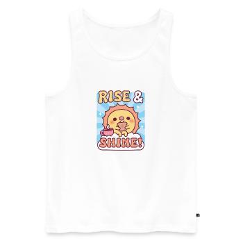 Süße Sonne Toast Toast Auf und Leuchten Motivation - Männer Premium Bio Tank Top - Weiß - Vorne - Michal (187cm)