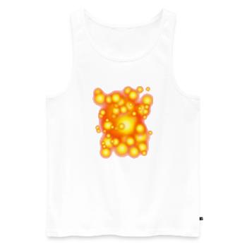 Leuchtende Orbs Muster - Männer Premium Bio Tank Top - Weiß - Vorne - Michal (187cm)