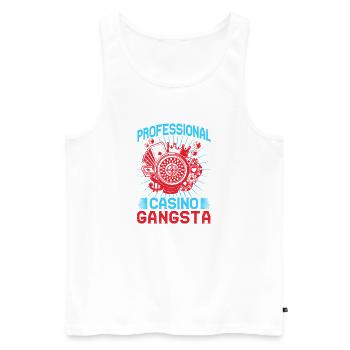 Gambling Fan Professional Casino Gangsta Casino - Männer Premium Bio Tank Top - Weiß - Vorne - Michal (187cm)