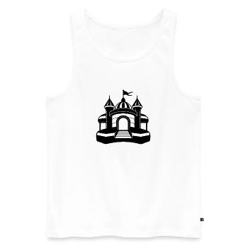 Aufblasbare Hüpfburg - Männer Premium Bio Tank Top - Weiß - Vorne - Michal (187cm)