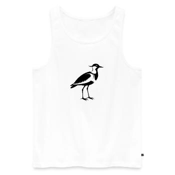 Lapwing Bird - Men's Premium Organic Tank Top - white - Front - Michal (187cm)