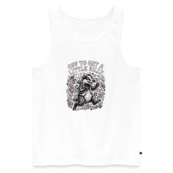 Off To Get A Little Silly - Männer Premium Bio Tank Top - Weiß - Vorne - Michal (187cm)