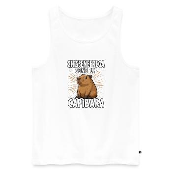 Wen Interessiert Es, Ich Bin Ein Niedliches - Männer Premium Bio Tank Top - Weiß - Vorne - Michal (187cm)