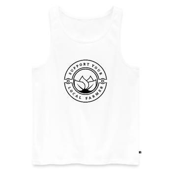 Support your local farmer - Natur & Landwirtschaft - Männer Premium Bio Tank Top - Weiß - Vorne - Michal (187cm)