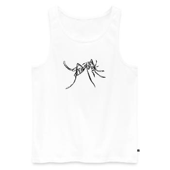 Moustique noir – Illustration instecte - Débardeur bio Premium Homme - blanc - Devant - Michal (187cm)