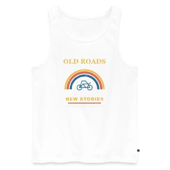 Old Roads - Männer Premium Bio Tank Top - Weiß - Vorne - Michal (187cm)