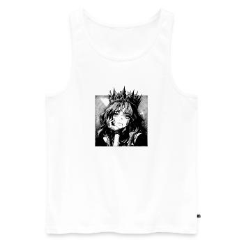 Königin der Schatten Manga Porträt - Männer Premium Bio Tank Top - Weiß - Vorne - Michal (187cm)